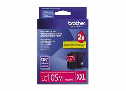 Tinta brother lc105m rendimiento 1200 p&aacute;ginas color magenta