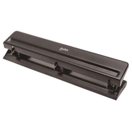 Perforadora barrilito delta 3 orificios color negro