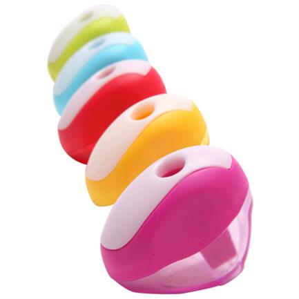 Sacapuntas barrilito con dep&oacute;sito bote c/25 pzas