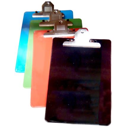 Tabla con clip barrilito pl&aacute;stico tama&ntilde;o carta colores surtidos