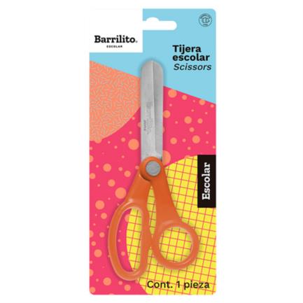 Tijera barrilito escolar acero inoxidable