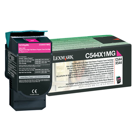 Tóner lexmark c544n alto rendimiento retornable color magenta