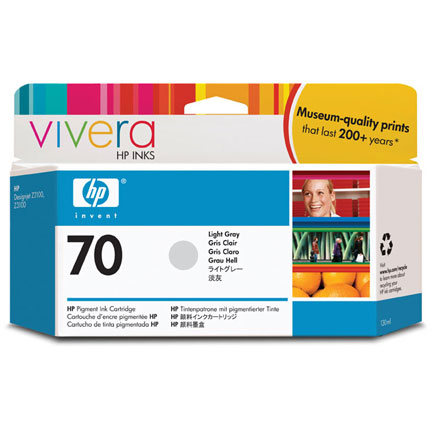 Tinta hp lf 70 gris claro designjet z2100 z3100 130ml