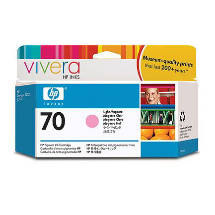 Tinta hp lf 70 magenta claro designjet z2100 z3100 130ml