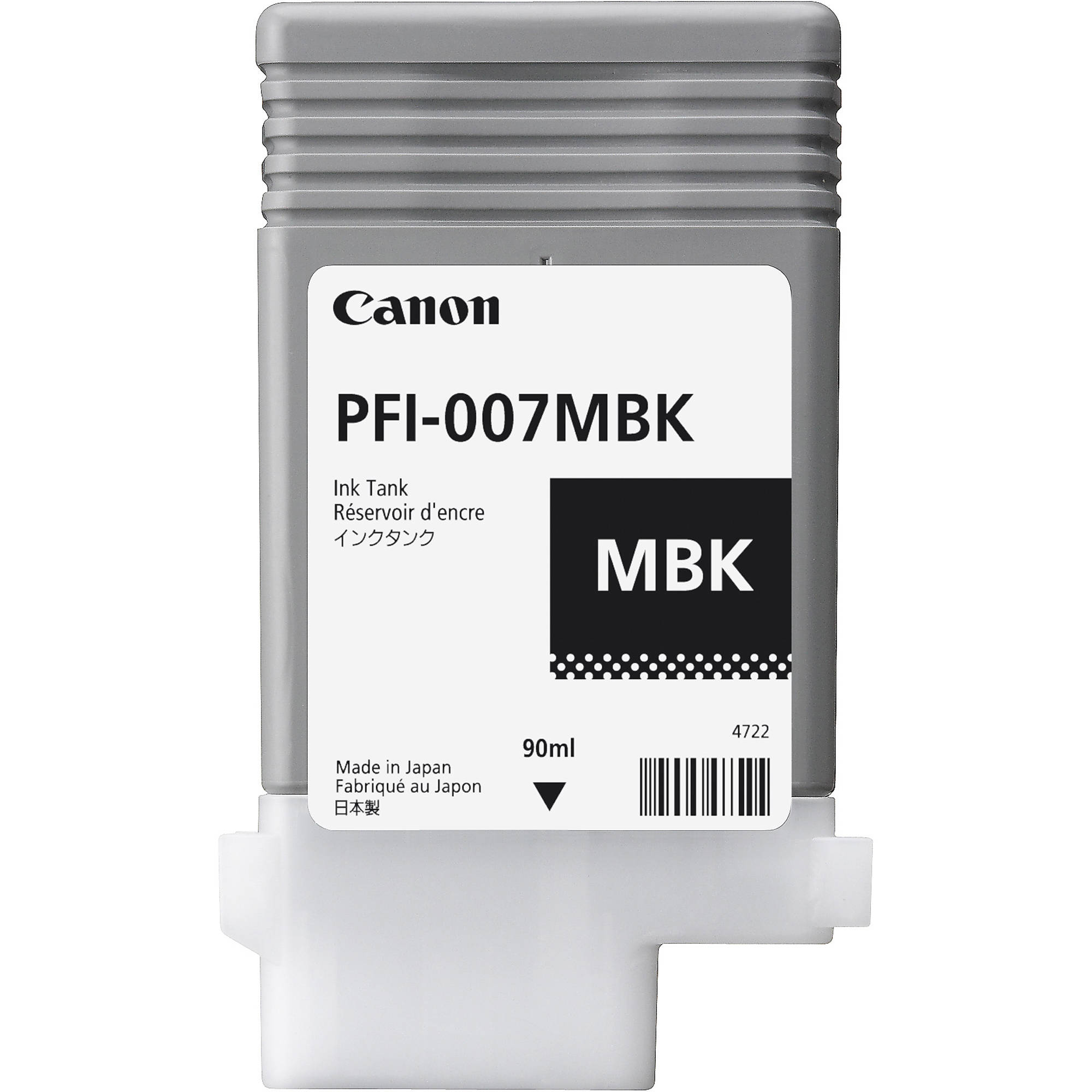 TINTA CANON NEGRO MATTE PFI-007 MBK 90ML - Vista 2
