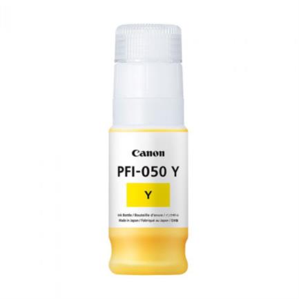 Tinta canon pfi-050 y a base de pigmentos 70ml para imageprograf tc-20 color amarillo