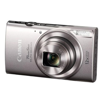 Camara Canon PowerShot ELPH 360 HS 20.2MP FHD 1080p Zoom 12x Color Gris