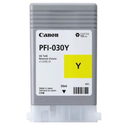 Tinta canon pfi-030 color amarillo para series ta