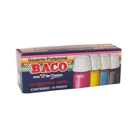 Pintura baco p/cartel 20ml plata #70 c/10