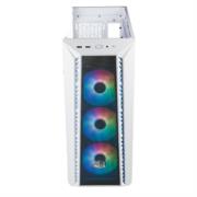 Gabinete Gamer Cooler Master MasterBox 520 Mesh Media Torre ITX mATX ATX SSI CEB EATX 3xFan ARGB Vidrio Templado Blanco - Vista 8