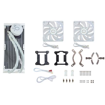 Enfriamiento Líquido para CPU Cooler Master MasterLiquid 240L Core ARGB 240mm Compatible S 1200 1700 AM4 AM5 Blanco - Vista 14