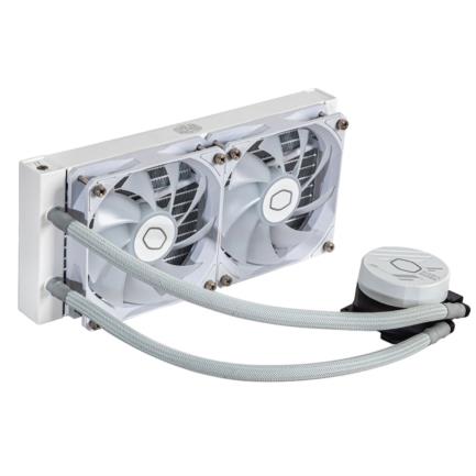 Enfriamiento Líquido para CPU Cooler Master MasterLiquid 240L Core ARGB 240mm Compatible S 1200 1700 AM4 AM5 Blanco - Vista 10