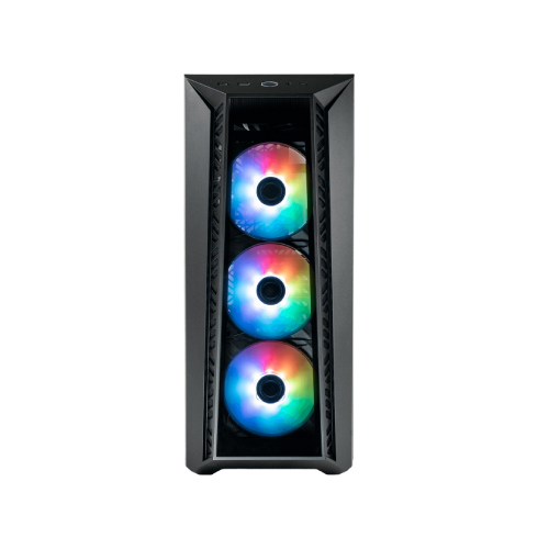 Gabinete gamer cooler master masterbox mb520 argb media torre itx matx atx 3xfan argb cristal templado negro