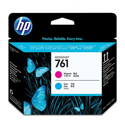 Cabezal hp lf 761 cyan/magenta t7100 400ml
