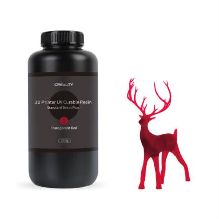 Resina creality lcd est&aacute;ndar plus 1kg color rojo transparente