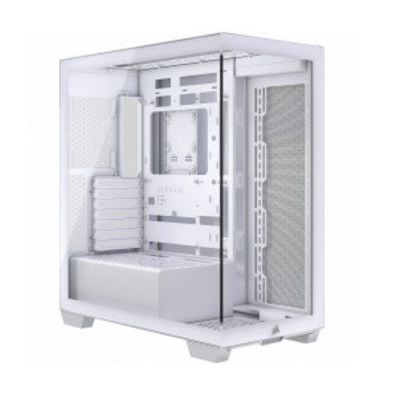 CKCGABAB022 - Gabinete Corsair 3500X Semi Tower EATX ATX mATX ITX Cristal Templado Sin Fuente Sin Fan Cables Ocultos Color Blanco