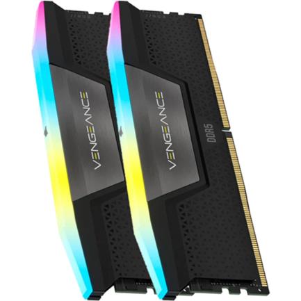 Memoria RAM Corsair Vengeance RGB 32GB (2x16GB) DDR5 5200MHz DIMM RGB XMP Negro CL40 - Vista 2