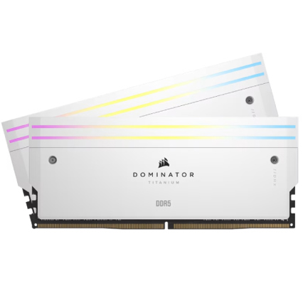 Memoria RAM Corsair Dominator Titanium RGB 32GB (2x16GB) 7000Mhz DDR5 UDIMM XMP Color Blanco CL34
