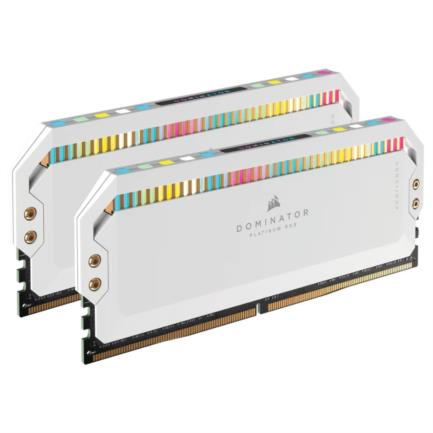 Memoria RAM Corsair Dominator Platinum RGB 32GB (2x16GB) 5200Mhz DDR5 UDIMM XMP Color Blanco CL40