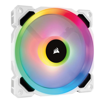 Ventilador para gabinete corsair ll120 rgb 120mm dual light led rgb 2200rpm +/- 10% blanco