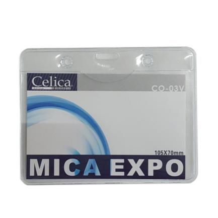 Mica p/gafete celica horizontal 105x70mm transp c/10 piezas