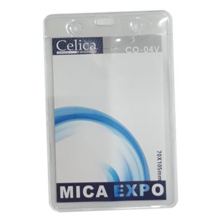 Mica p/gafete celica vertical 70x105mm transp c/10 piezas