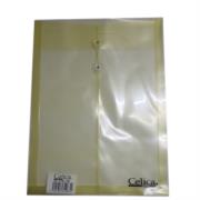 Sobre p/documentos celica t/carta c/hilo amarillo c/12 pieza