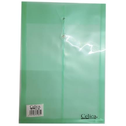 Sobre p/documentos celica t/oficio c/hilo verde c/12 piezas