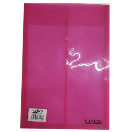 Sobre p/documentos celica t/oficio c/hilo rosa c/12 piezas