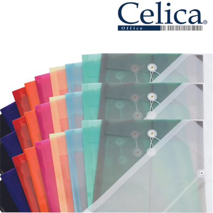 Sobre p/documentos celica t/oficio c/hilo blanco c/12 piezas