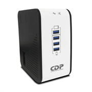 Regulador de voltaje CDP R2CU-AVR1008 1000VA/500W indicadores LED de funcionamiento 8  NEMA 5-15R y 4 puertos USB - Vista 6
