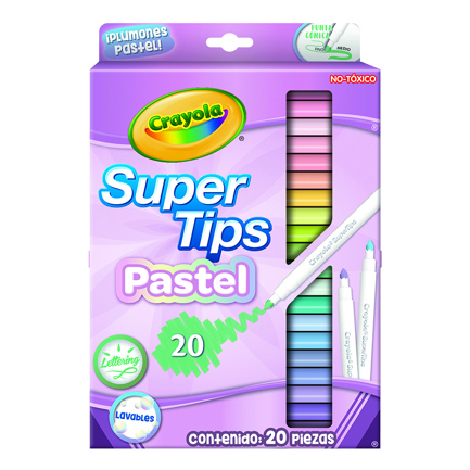 Plumones crayola supertips con 20 piezas
