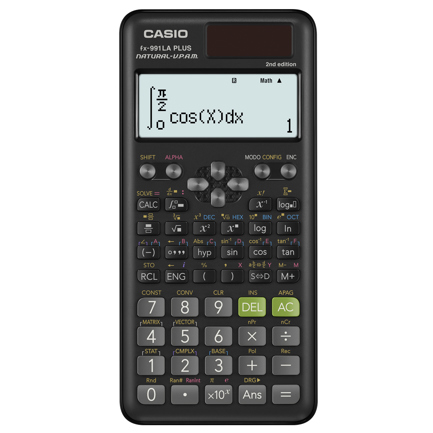 Calculadora cientifica casio mas de 415 funciones fx-991laplus2 para preparatoria y universidad negra 4 lineas vpam