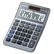 Calculadora de Escritorio Casio MS-120FM 12 digitos gris metalico calculo de costo venta y margen doble alimentacion - Vista 7