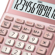 Calculadora de Escritorio Casio MS-120FM-PK de 12 digitos rosa metalico costo venta y margen doble alimentacion - Vista 9