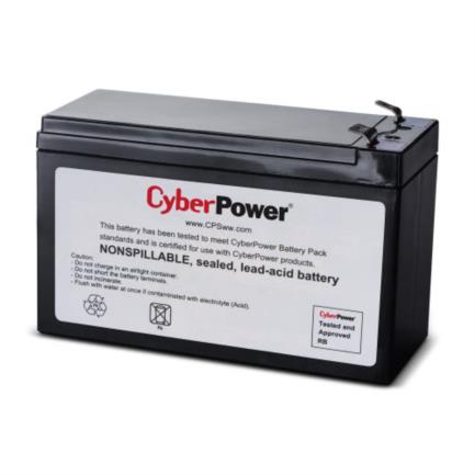 Batería Cyberpower Certificada de Reemplazo 12V/7.2AH Incluye Empaque para Transporte de Batería Usada