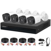 Kit de 4 Canales Dahua 1MP 4 Cámaras B1A11 Policarbonato Lente de 2.8mm/93° de Apertura/4 CH+1 IP o Hasta 5 CH IP - Vista 2