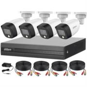 Kit de 4 canales dahua full color 2mp con audio dvr cooper-i wizsense-ia/4 cámaras 2mp con microfono integrado/4ch+1 ip
