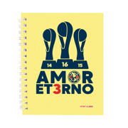 Libreta Dietrix First Class pasta dura  doble arillo  80 hojas raya Club America modelo amor eterno - Vista 6