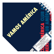 Libreta Dietrix First Class pasta dura  doble arillo  80 hojas raya Club America modelo CA azul - Vista 12