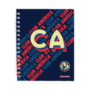 Libreta Dietrix First Class pasta dura  doble arillo  80 hojas raya Club America modelo CA azul - Vista 6