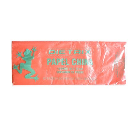 Papel de china Dietrix 50 X 70 cms rojo paquete con 25 hojas