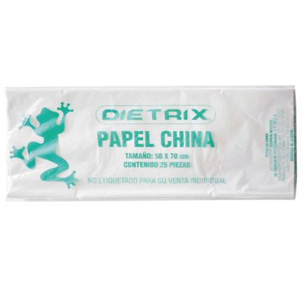Papel de China Dietrix 50x70cms Blanco Paquete con 25 Hojas