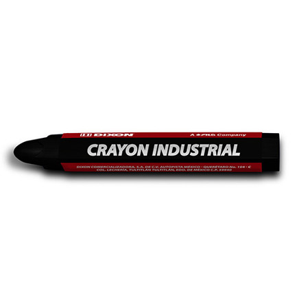 Crayón de Cera Industrial  Dixon Negro Caja con 10 Piezas