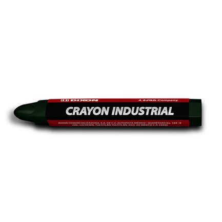 Cray&oacute;n de cera industrial  dixon verde caja con 10 piezas