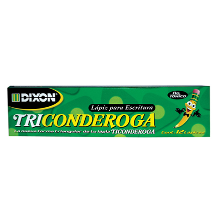 Lapiz dixon triconderoga  2 triangular madera caja c/12 lapices