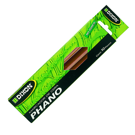 DXPMACAB007 - Marcador de cera dixon phano cafe caja con 10 piezas