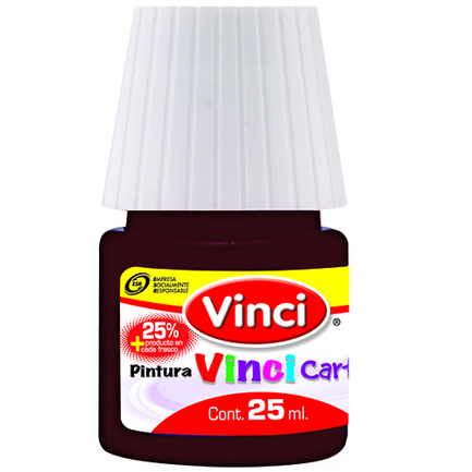 Pintura cartel vinci 25 ml café #57 caja c/10 piezas