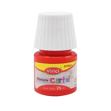 Pintura cartel vinci 25 ml geranio #58 caja c/10 piezas
