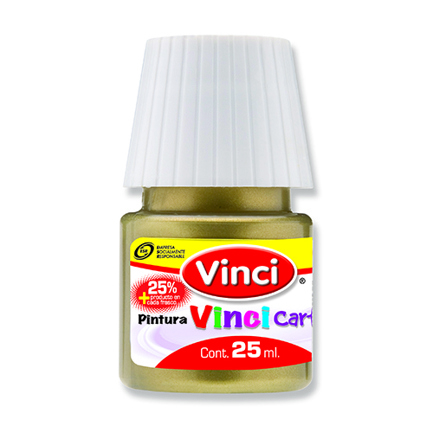 Pintura cartel vinci 25 ml oro rico #68 caja c/10 piezas